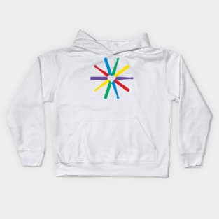 Rainbow Drumsticks Kids Hoodie